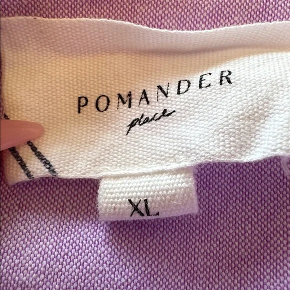 Tuckernuck Pomander Place Lavender Oxford Harris Button Up Dress, Size XL - Picture 11 of 15